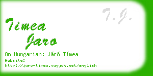timea jaro business card